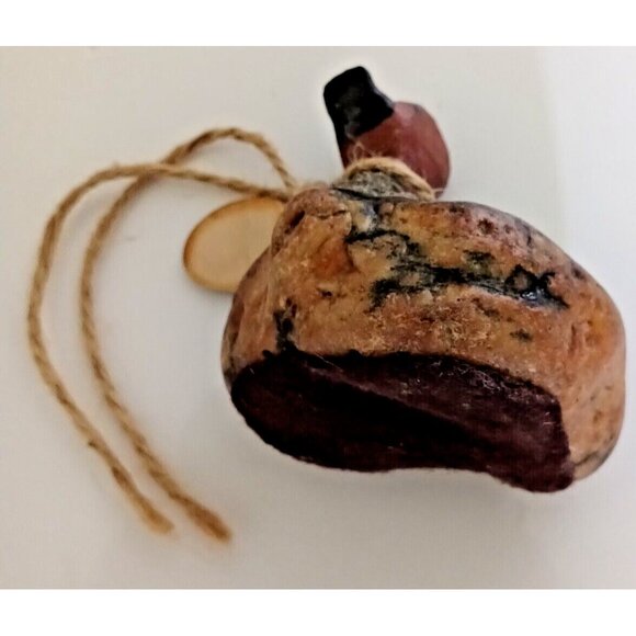 Rustic Duck Bird Decoy Figure Small Country Angels Cottage Decor Rock Form - Picture 10 of 11